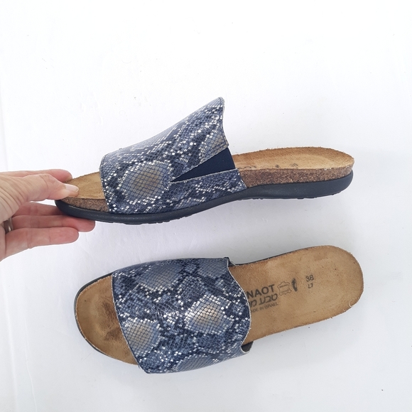 Naot Skylar Python Navy Slide Sandals size 7 - Picture 3 of 7